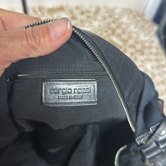 Sergio Rossi Italian Leather Backpack bag - Picture 12 of 13